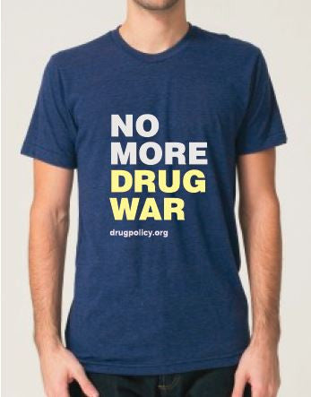 Men's Tri-Indigo No More Drug War Shirt